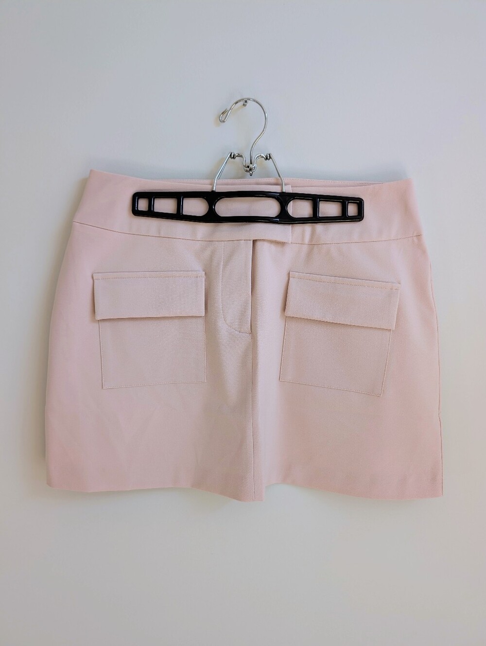 Djerf Avenue Medium Made In Portugal Pale Pink Thick Pocket Front Mini Skirt